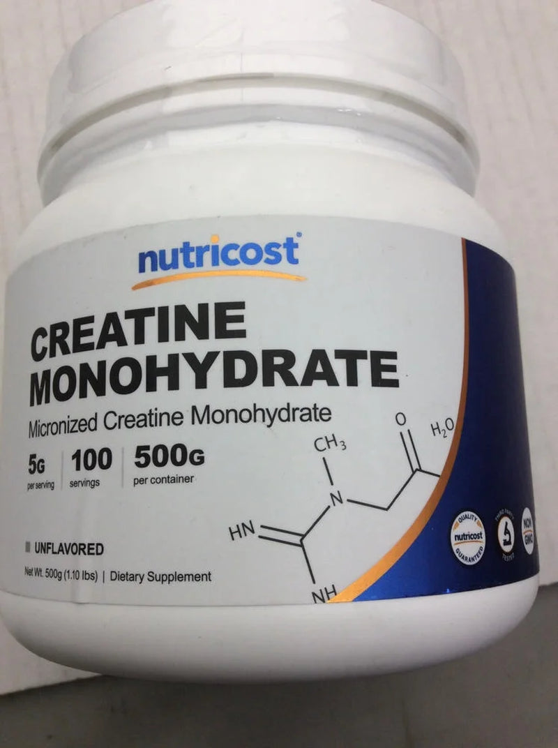 Creatine Monohydrate Powder 500 Grams (Unflavored) Supplement